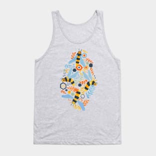 Friendly Gouache Bees Tank Top